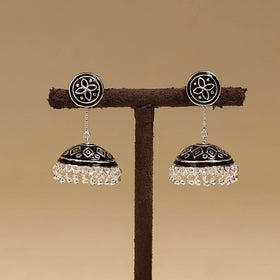 Handcrafted paka meenakari jhumki earrings 193