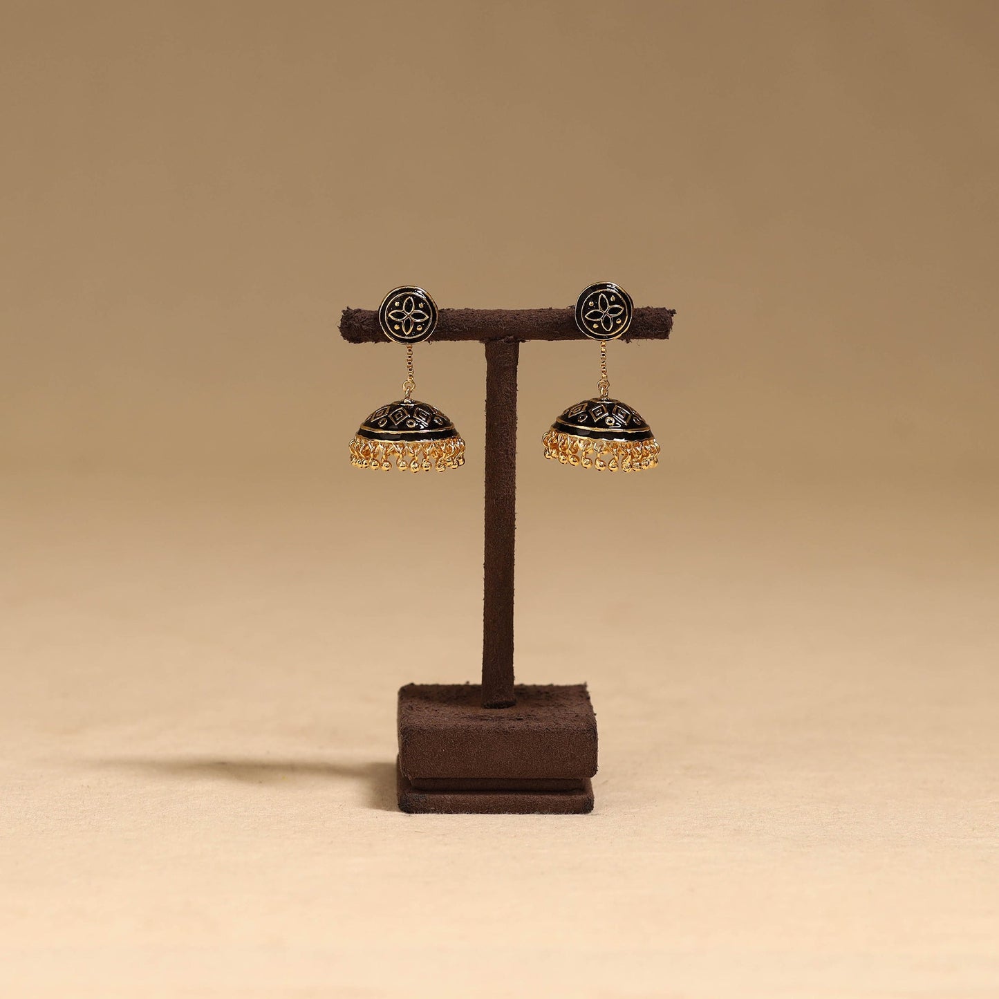 Handcrafted paka meenakari jhumki earrings 194