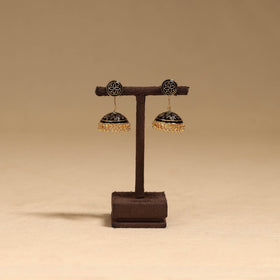 Handcrafted paka meenakari jhumki earrings 194