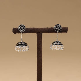 Handcrafted paka meenakari jhumki earrings 41