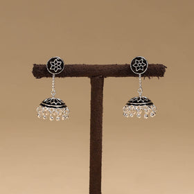 Handcrafted paka meenakari jhumki earrings 48