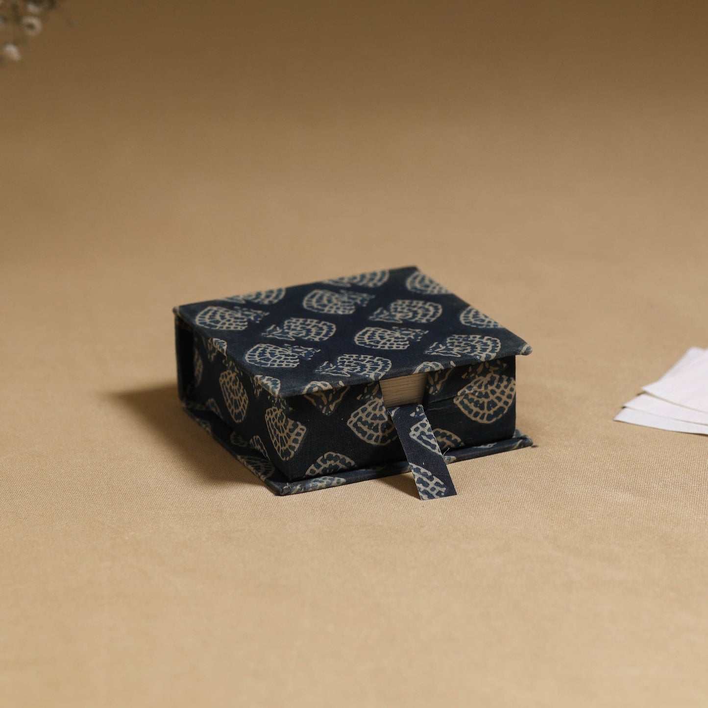 Black - handcrafted printed card holder with slips 17