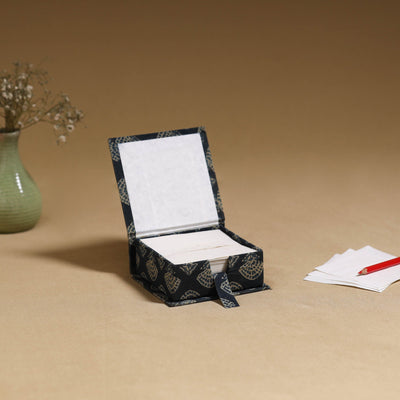 Black - handcrafted printed card holder with slips 17