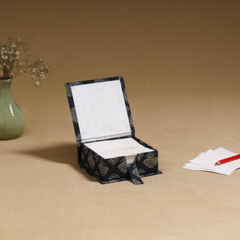 Black - handcrafted printed card holder with slips 17