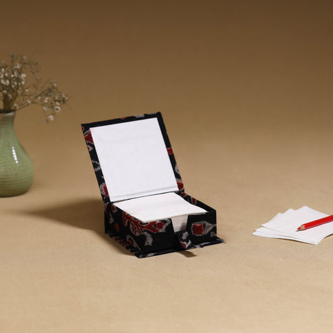 Black - handcrafted printed card holder with slips 20