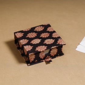 Black - handcrafted printed card holder with slips 40