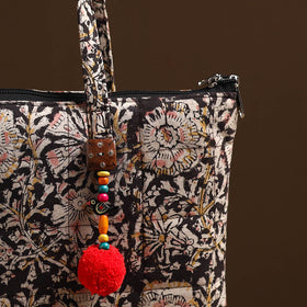 Black Handcrafted Quilted Cotton Hand Bag 25