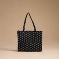Black - handcrafted quilted cotton handbag 19