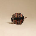 Black - handcrafted quilted kalamkari block printed fabric