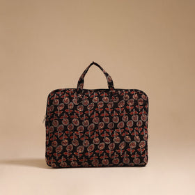 Black - handcrafted cotton quilted laptop bag 45