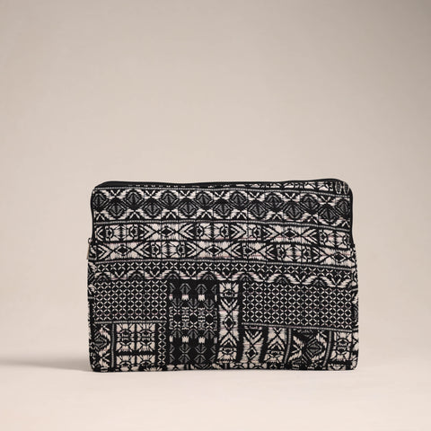  Black Handcrafted Quilted Laptop Sleeve (11 x 16 in)