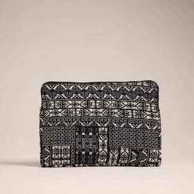  Black Handcrafted Quilted Laptop Sleeve (11 x 16 in)