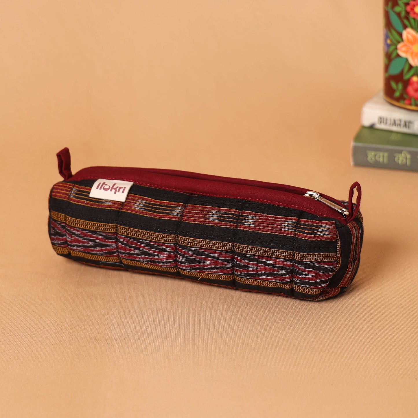Handcrafted quilted pencil pouch 03