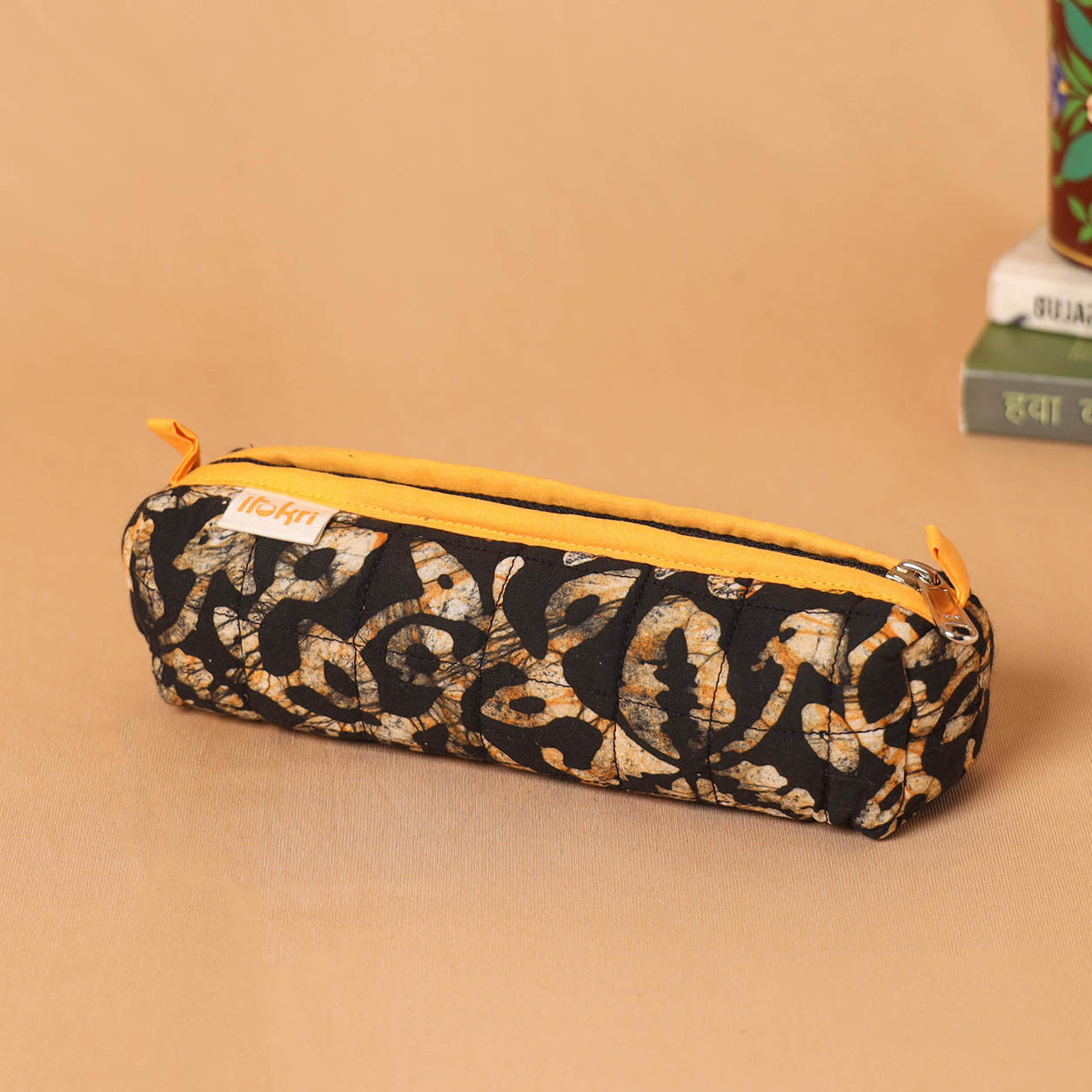 Handcrafted quilted pencil pouch 08