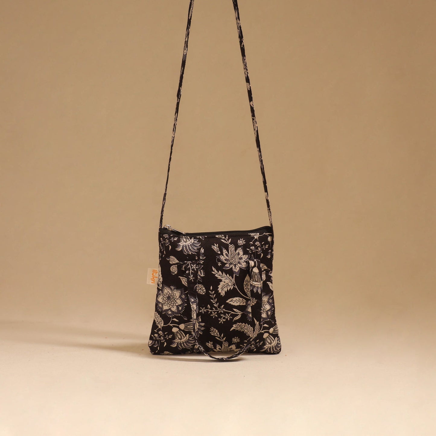 Handcrafted quilted sling bag 14