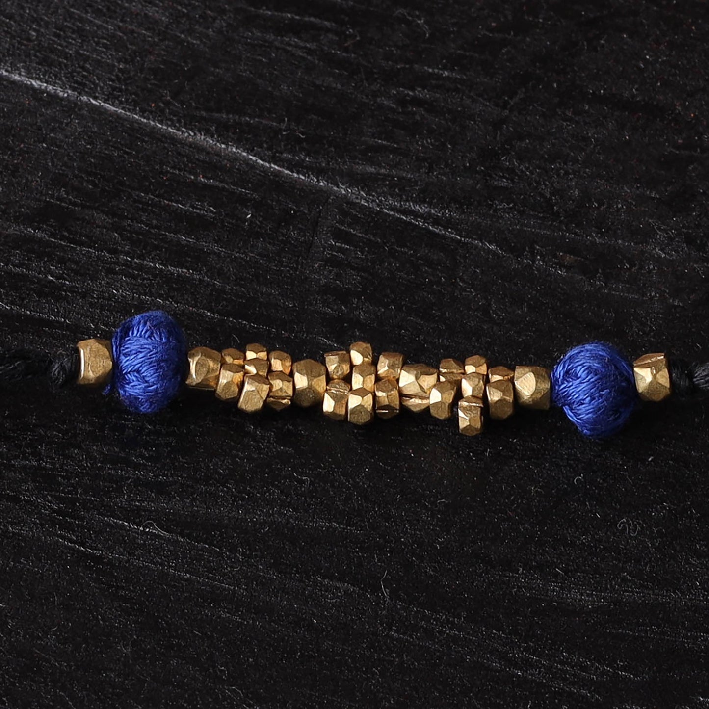 Handcrafted tribal dokra brass thread rakhi 39