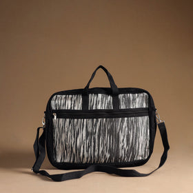  Black Handcrafted Upcycled Woven Laptop Bag 