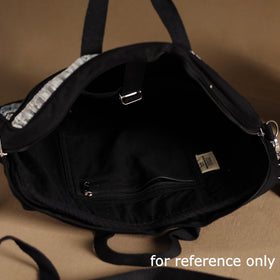  Black Handcrafted Upcycled Woven Laptop Bag 