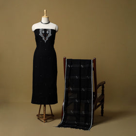 Handloom bengal jamdani cotton 2pc unstitched dress