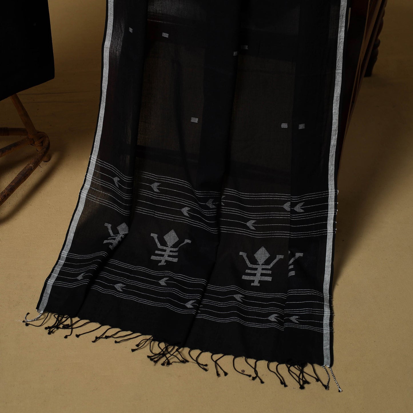 Handloom bengal jamdani cotton 2pc unstitched dress