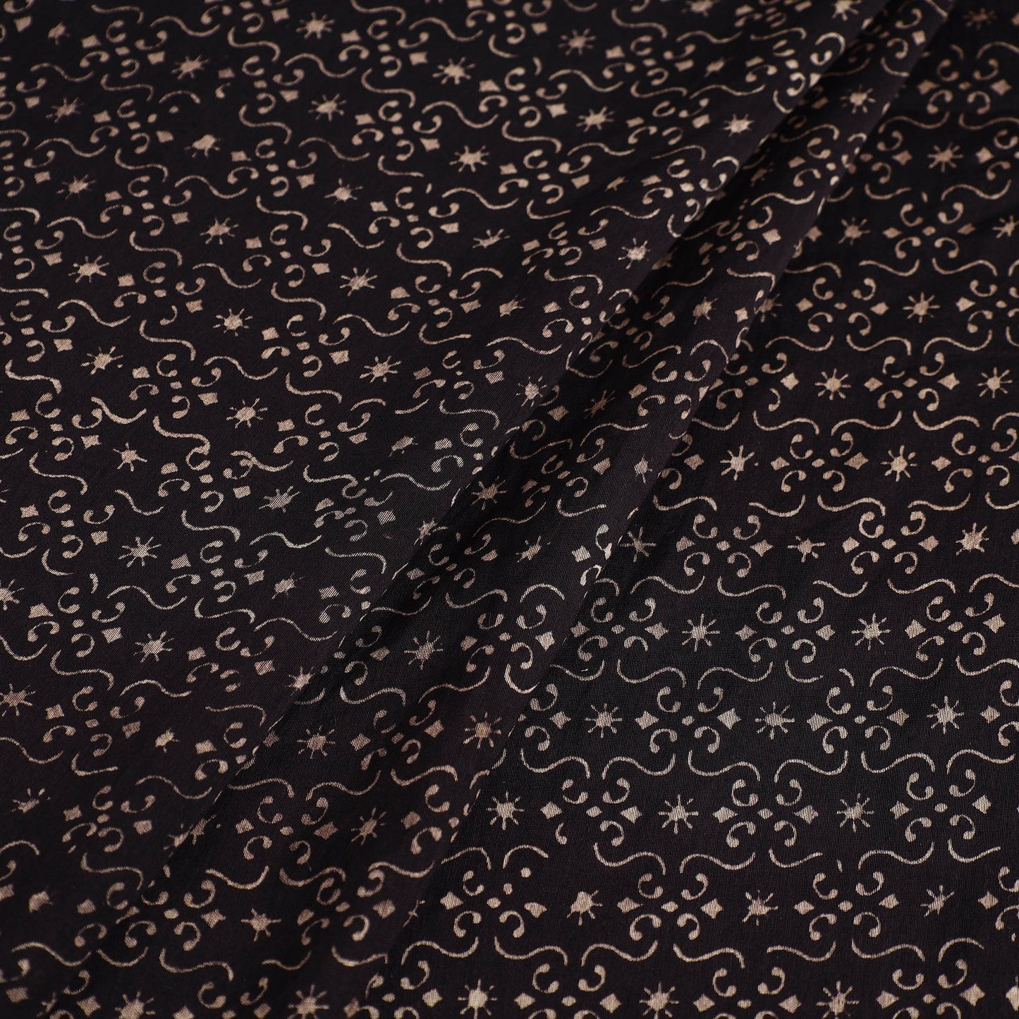 Handloom Chanderi Silk Block Print Ajrakh Fabric