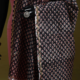 Black - handloom chanderi silk hand sanganeri dupatta 26