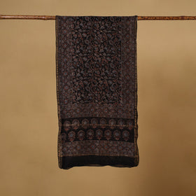 Handloom chanderi silk natural dyed stole 12 - handcrafted