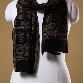 Handloom chanderi silk natural dyed stole 12 - handcrafted