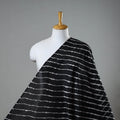 Buy Black Handloom Chanderi Silk Tie-Dye Leheriya Fabric