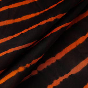 Black Handloom Chanderi Silk Tie-Dye Leheriya Fabric