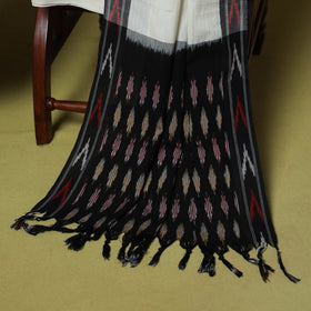 Black - handloom cotton 3pc pochampally ikat dress material