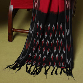 Black - handloom cotton 3pc pochampally ikat dress material