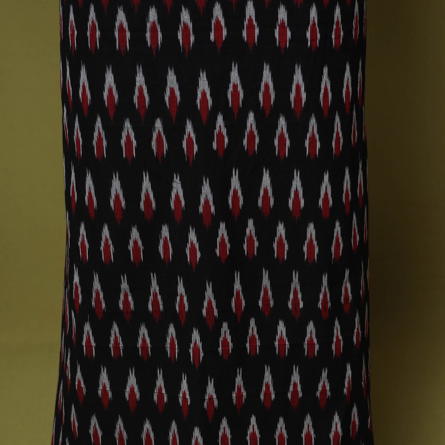 Black - handloom cotton 3pc pochampally ikat dress material