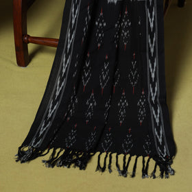Black - handloom cotton 3pc pochampally ikat dress material