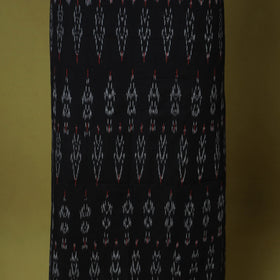 Black - handloom cotton 3pc pochampally ikat dress material