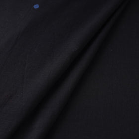 Black Handloom Cotton Burdwan Jamdani Fabric 