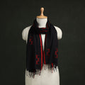 Handloom cotton burdwan jamdani stole with tassels 24