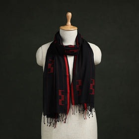 Handloom cotton burdwan jamdani stole with tassels 24