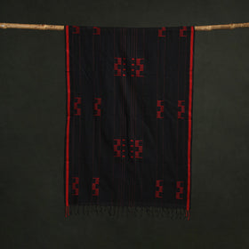 Handloom cotton burdwan jamdani stole with tassels 24