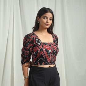 Shop Pochampally Ikat Crop Top Online in India 