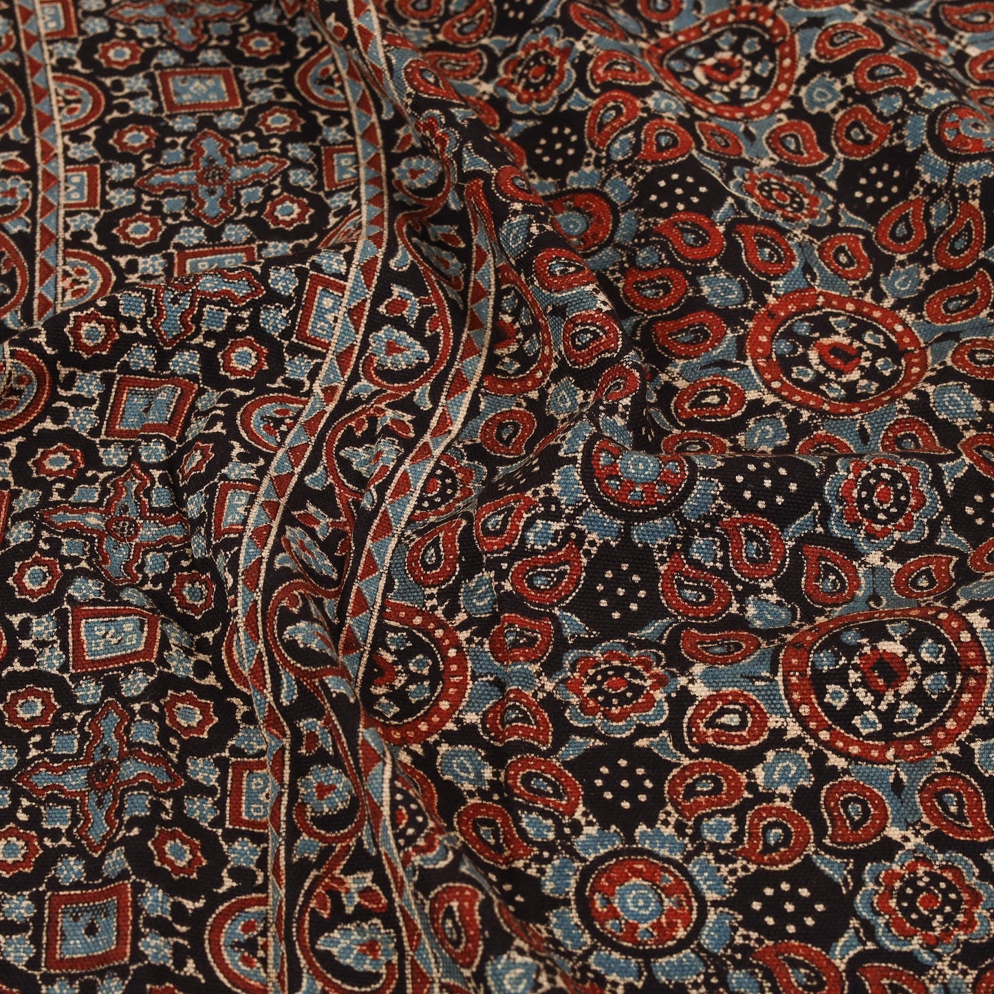 Black - handloom cotton double bed sheet (108 x 90 in) 15