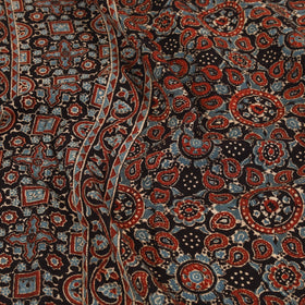 Black - handloom cotton double bed sheet (108 x 90 in) 15