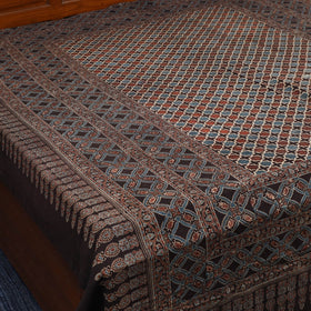 Black - handloom cotton double bed sheet (108 x 90 in) 19