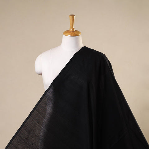 Black - handloom cotton mangalagiri fabric 02 - handcrafted