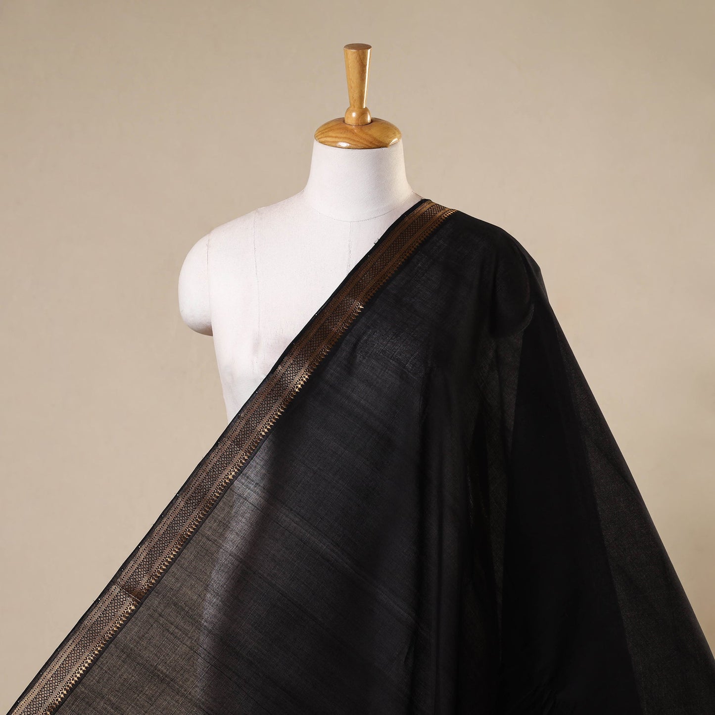 Handloom Cotton Mangalagiri Fabric with Zari Border