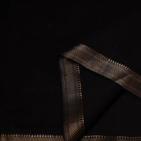 Black - handloom cotton mangalagiri fabric with zari border