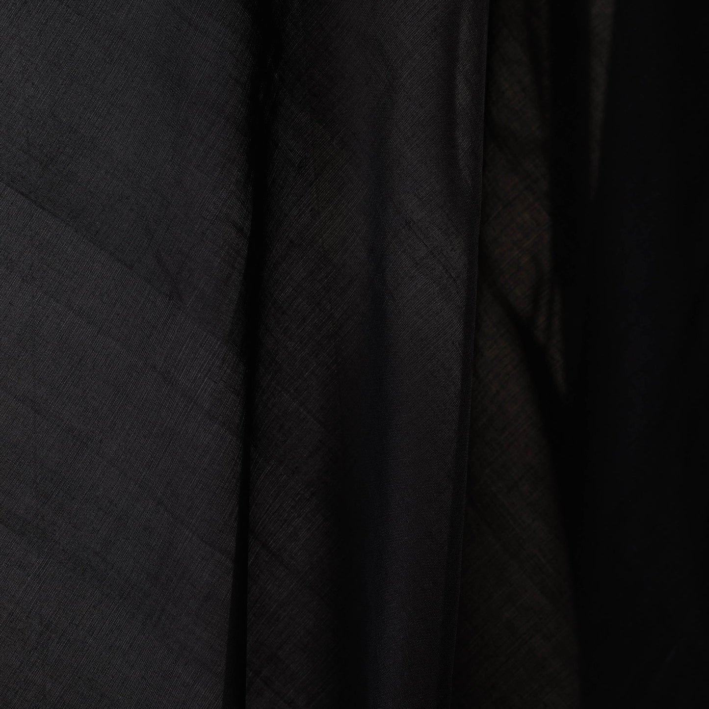 Black - handloom cotton mangalagiri fabric with zari border