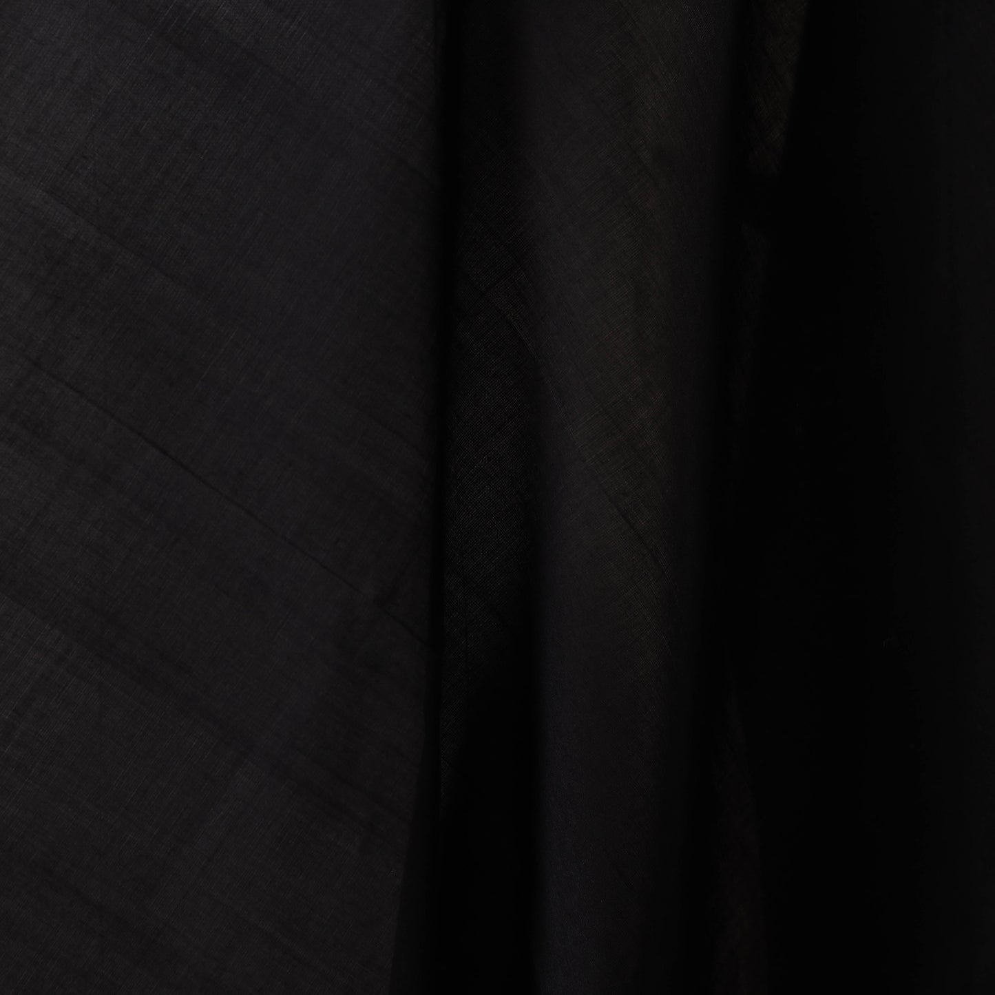 Black - handloom cotton mangalagiri fabric with zari border