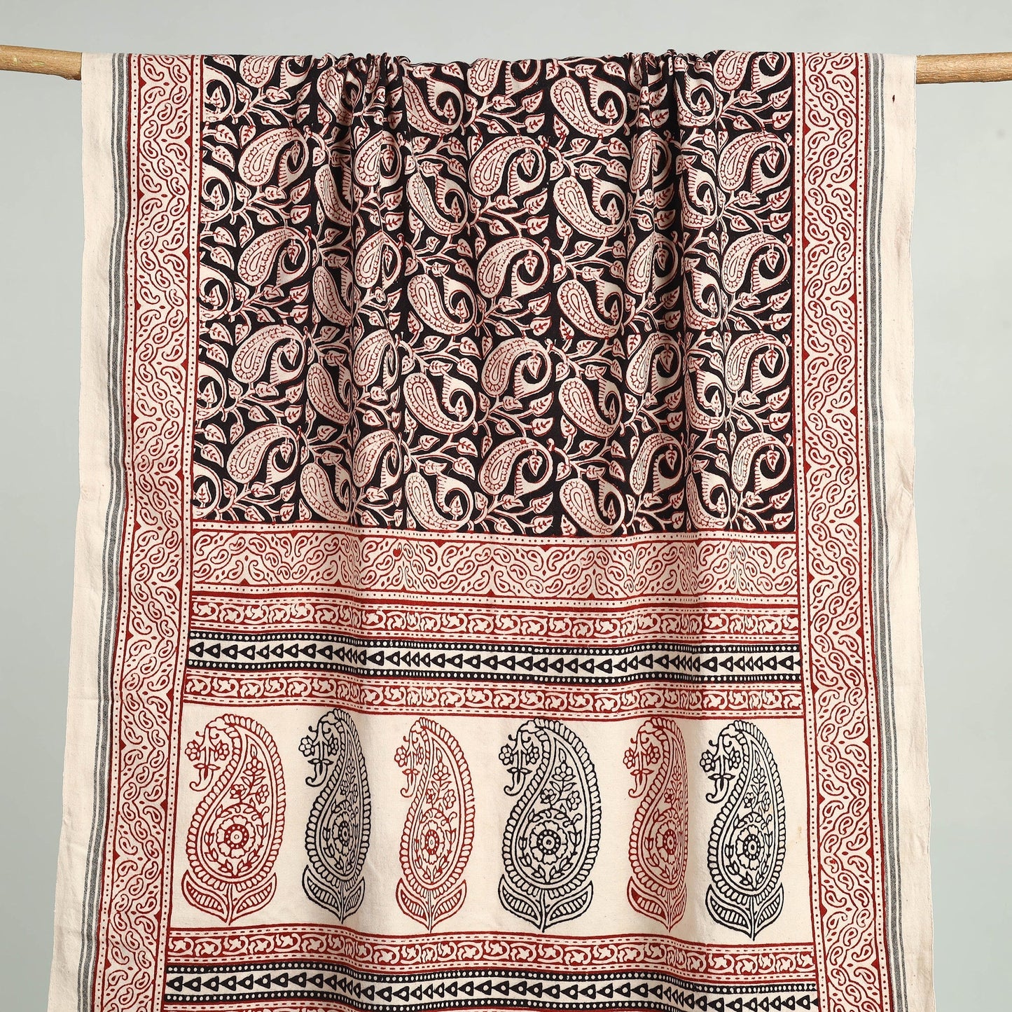 Red - bagh hand cotton handloom towel 13 - handcrafted