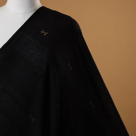 Black - handloom cotton phulia jamdani fabric 21
